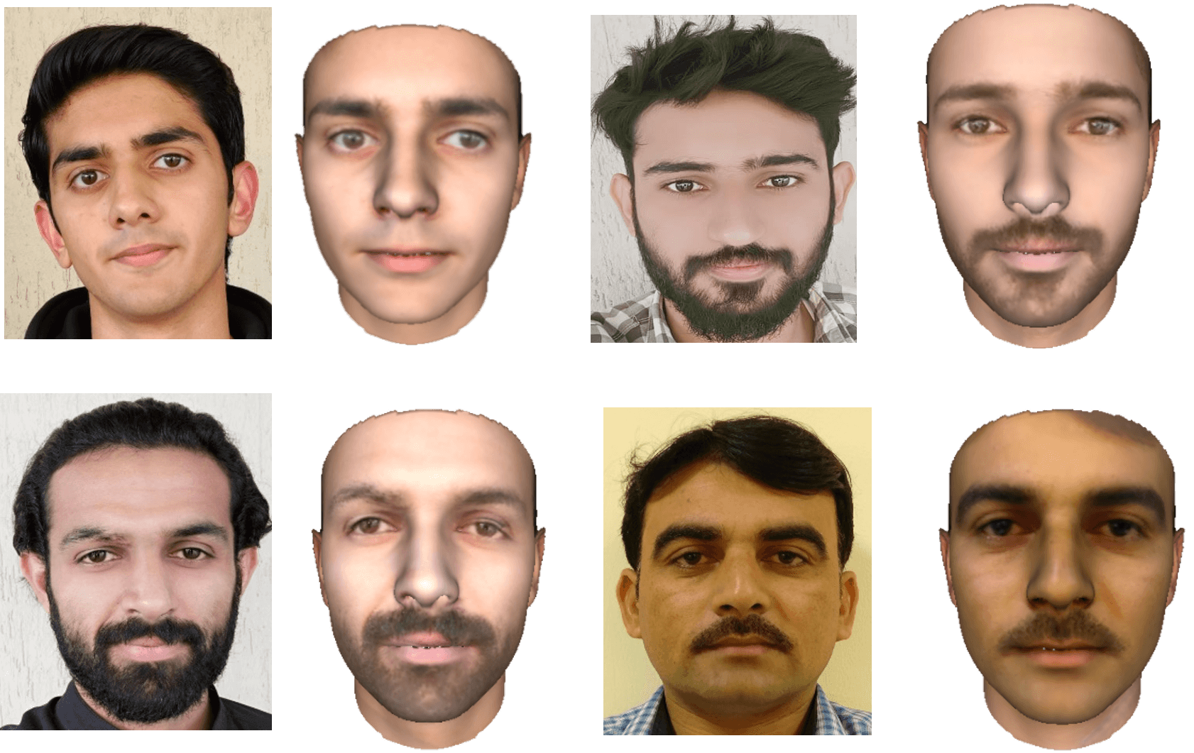 3D avatar faces reconstructed from user photos