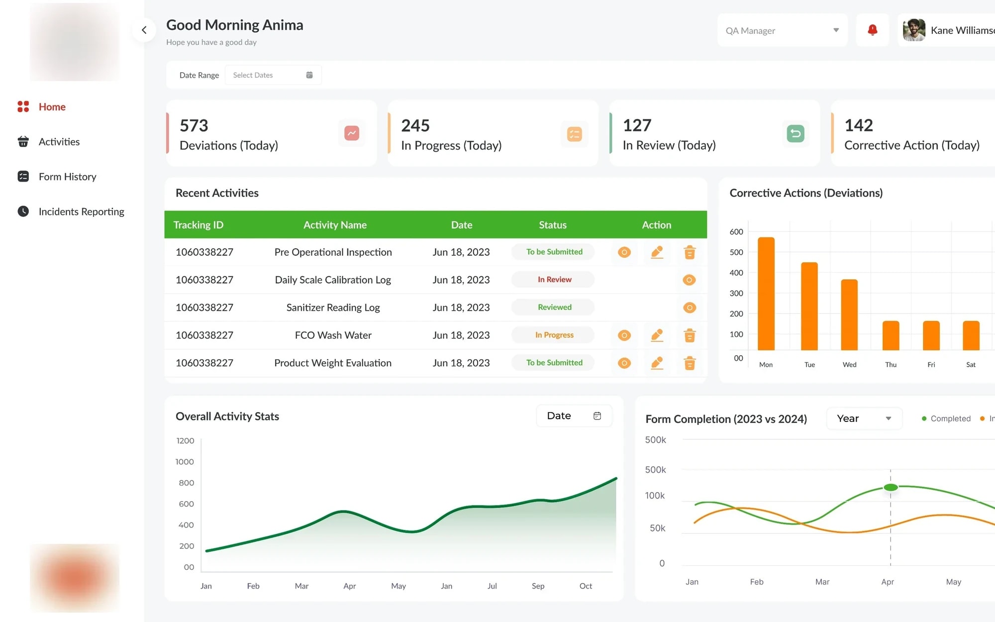 QFS — Quality Inspection & Food Safety Application — product capture