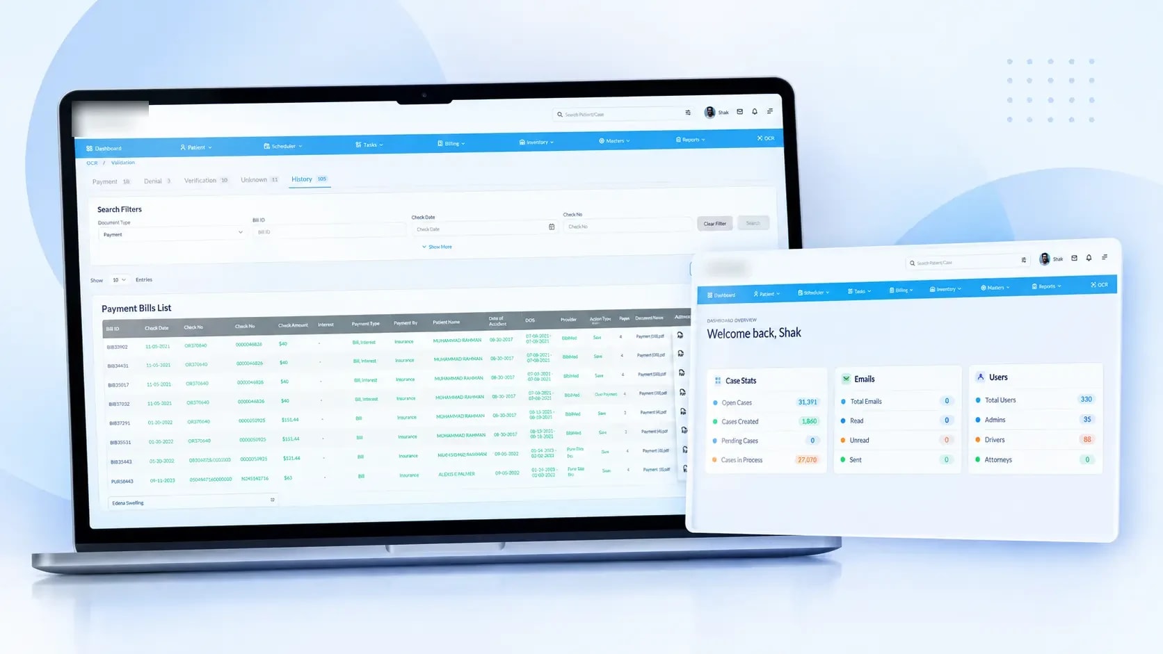 Document classification dashboard